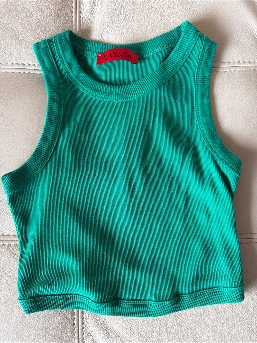 Max & Co.  XS Bright Teal Ribbed Tank
